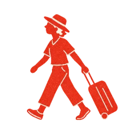 旅行者のイラスト